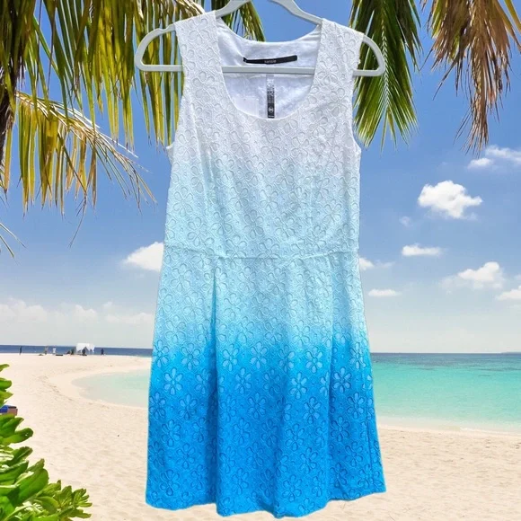 blue ombre beach dress Mommy and Me Pastel Ombre Tiered Maxi Dress Pink / Mom-XXL
